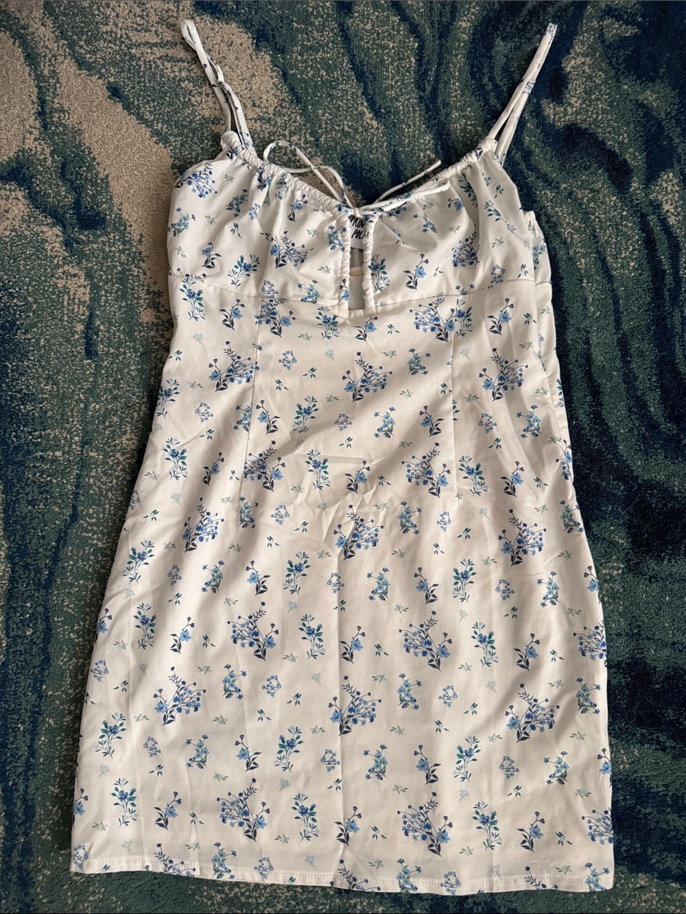 Princess Polly Mini Dress with Blue Floral Print